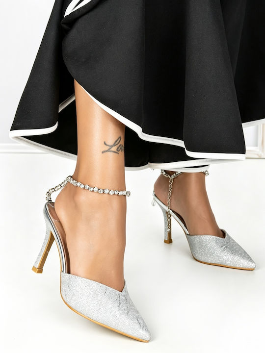 Pumps Mit Hohem Absatz Silber