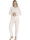 Boyraz Boyraz Damen Schlafanzug & Pyjamas Winter Ecru