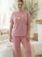 Boyraz Summer Women's Pink Pyjama Set