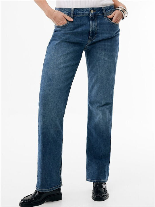 Pantaloni Jean de damă cu croială dreaptă