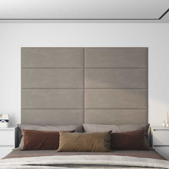 vidaXL Κεφαλάρι Κρεβατιού Υφασμάτινο Γκρι 90x30cm