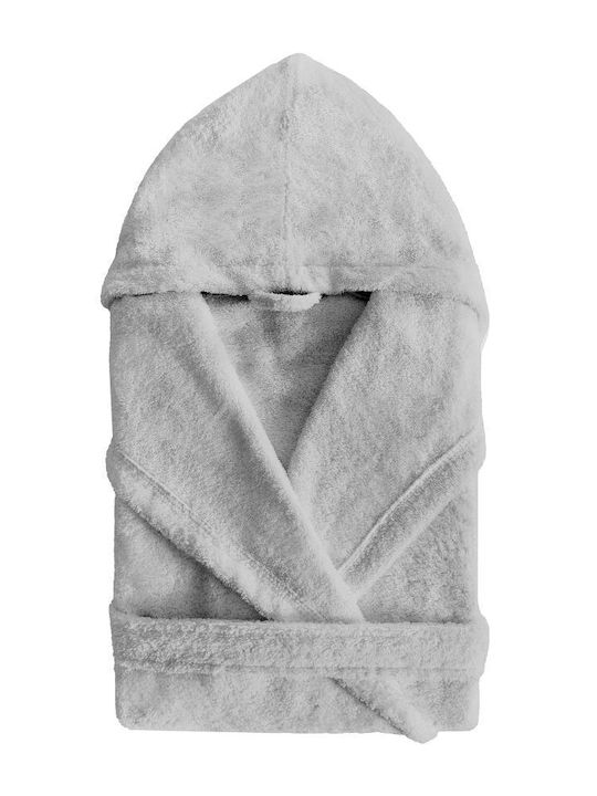 Sorema Plus Bathrobe Hooded Silver 400gsm