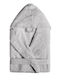 Sorema Ribbon Bathrobe Hooded Silver 500gsm