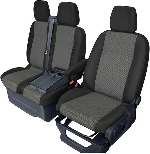 Предни Калъфи За Автомобилни Седалки 2бр Ford Transit Custom Черни