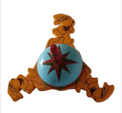 Wooden Spinning Top Bunnies for 4+ Years