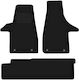 Black Velour Car Mats Vw Transporter T6 Van 2 Rows 2015-2019