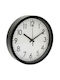 Excellent Houseware Wanduhr Kunststoff Schwarz 20x3,7cm