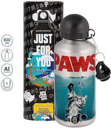 Koupakoupa Paws Kids Water Bottle Made of Silve...