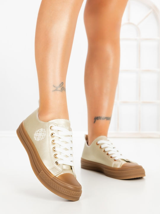Kalapod Adidași Flatforms Pentru Femei Auriu