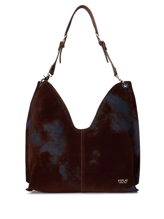 Leather Women's Shopper Bag Suede Brown