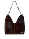 Leather Women's Shopper Bag Suede Brown