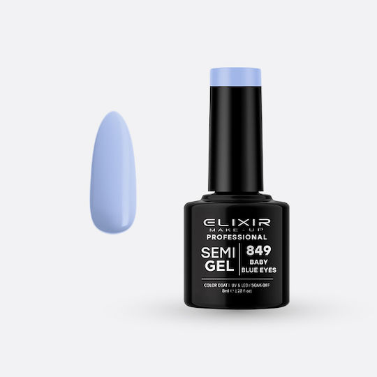 Elixir Semi Gel Nagellack #849 Babyblau Augen 8ml