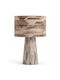 Opviq Brumea Table Lamp for E27 Socket with Grey Shade and Base