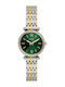 Fossil Carlie Crystals Ceas Dama 28mm Baterie Cu Brățară Din Oțel Inoxidabil Rose Gold
