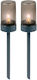 Grundig Set of 2 Spiked Solar Flowerpot Lights Warm White with Photocell IP44