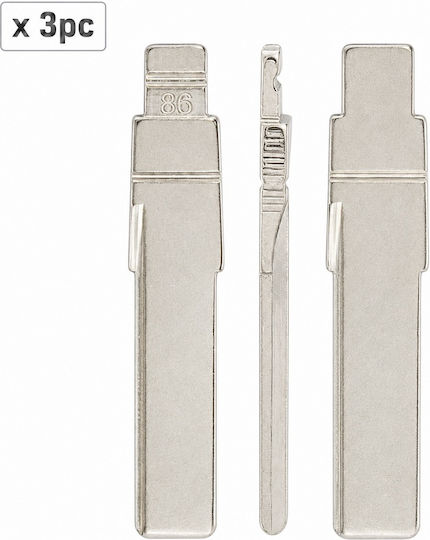 Set 3 Auto Key Blades 86# Hu66 Vw Audi Seat Skoda