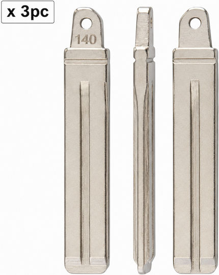 Set 3 Car Key Blades 140# Hy22 Central Grip Hyundai Kia