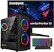 Vengeance Darkmoor-V8 Desktop PC Athlon-3000G 16GB DDR4 1.0TB SSD Kein Betriebssystem και Samsung Monitor 24″ LS24F330EAUXEN