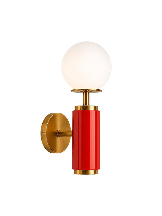 Opviq Moira Modern Wandleuchte Rot 15cm