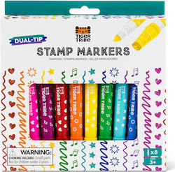 Tiger Tribe Markeri Proiectare Dual Tip Set 8 Culori Tiger Tribe Markeri Proiectare Dual Tip Set 8 Culori