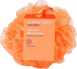Cleanlogic Bath & Body Dual-texture Mesh Sponge Διπλής Υφής Σφουγγάρι Μπάνιου Καθαρισμό & Απολέπιση Πορτοκαλι One Size