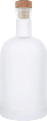 Glass Little Bottle Matte Cap 200ml 6x16cm 0503365 Faitakis Ftk-0503365