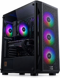 Vengeance RavenFall-V96 Гейминг Настолен Компютър Ryzen 7-5700X/32GB DDR4/1.0TB SSD/Radeon RX 9060/Без Операционна Система