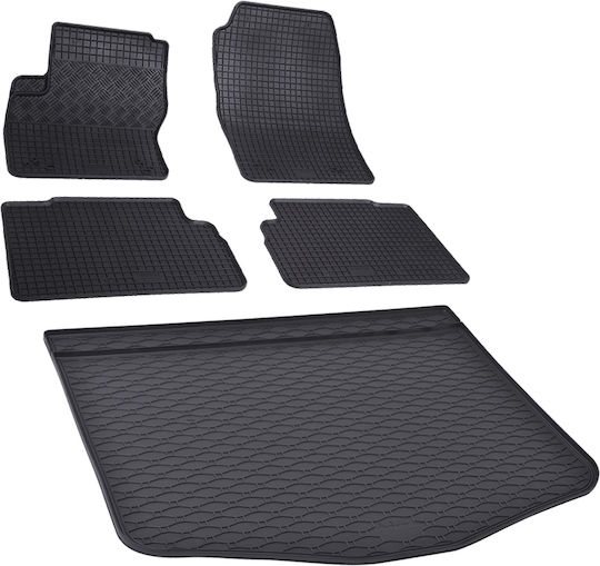 Rubber Trunk Car Mats Set Compatible with Ford C-Max Standard 5 Pieces