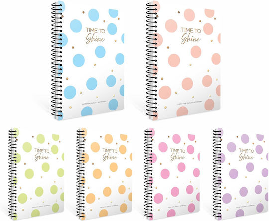 Gipta Spiral Notebook Ruled A4 75 Paper Sheets 3 Subjects (Various Designs or Colours)