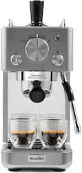 Breville Slimline Barista Handbuch Espressomaschine Druckreiniger 15bar für Cappuccino Silber VCF185X-01 Breville Slimline Barista Handbuch Espressomaschine Druckreiniger 15bar für Cappuccino Silber VCF185X-01