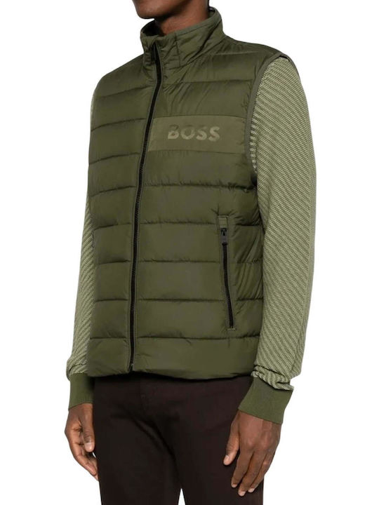 Boss Αμάνικο Μπουφάν Puffer Χακί