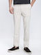 Ανδρικό Παντελόνι Chino Ελαστικό με Ίσια Γραμμή Beige Light