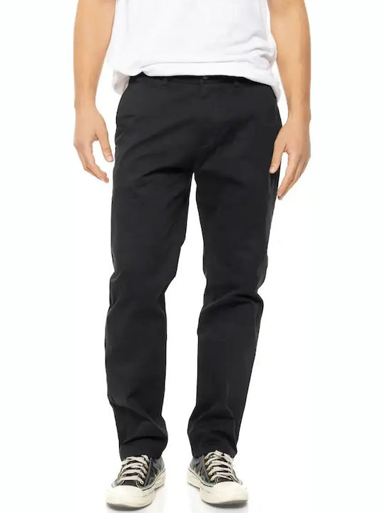 Biston Men's Chino Trousers Elastic Black