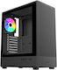 FSP/Fortron M221 Gaming Midi Tower Computer Case with Side Window and ARGB Lighting Black