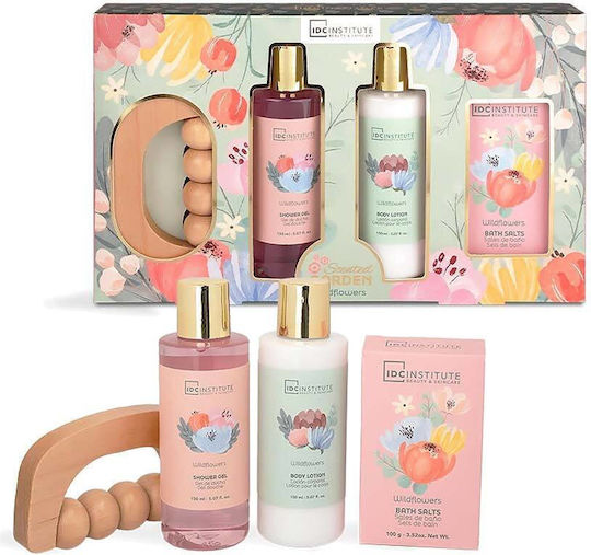 IDC Institute Scented Garden Σετ Περιποίησης για Ενυδάτωση & Καθαρισμό Σώματος Wildflowers 4τμχ