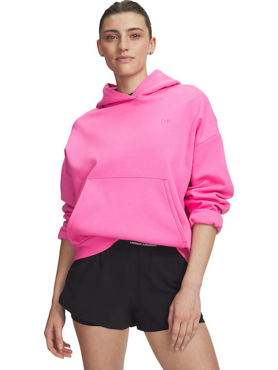 Under Armour Γυναικείο Φούτερ με Κουκούλα Ροζ
