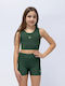 Kinderoberteile Crop Top Ärmelloses Grünes