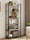 Bibliotecă Bej/negru 78x30x185.5cm