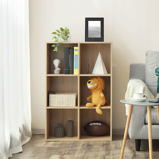 Bookcase Beige 75.5x30x97.5cm
