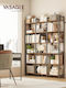 Bookcase Brown 128x24x187cm