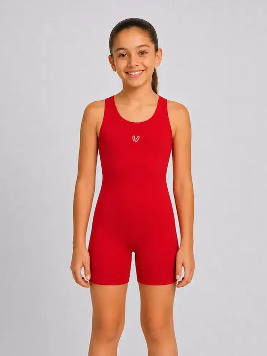 Kids Sports Long Leggings Sporting Red