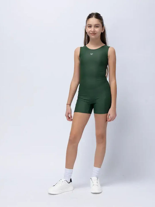 Kids Sports Long Green Leggings