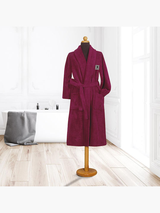 Greenwich Polo Club Bathrobe with Collar Bordo ...
