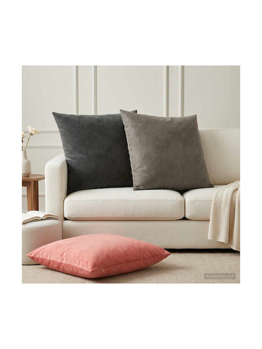 vidaXL Sofa-Kissen Heerlen aus Samt Rosa 65x65cm