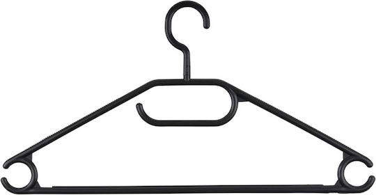 Alpina Switzerland Plastic Black Clothes Hangers for Pants 10 Pieces