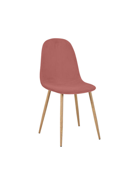 Bella Dining Room Velvet Terracotta Chairs 4 Pi...