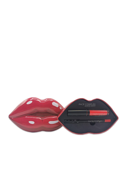 Face Complex Kit Tinta Labbra Set Make-up-Palet...