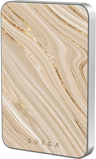 Burga MagSafe Qi2 Power Bank 5000mAh 20W με Θύρα USB-A Power Delivery Gold-Full Glam