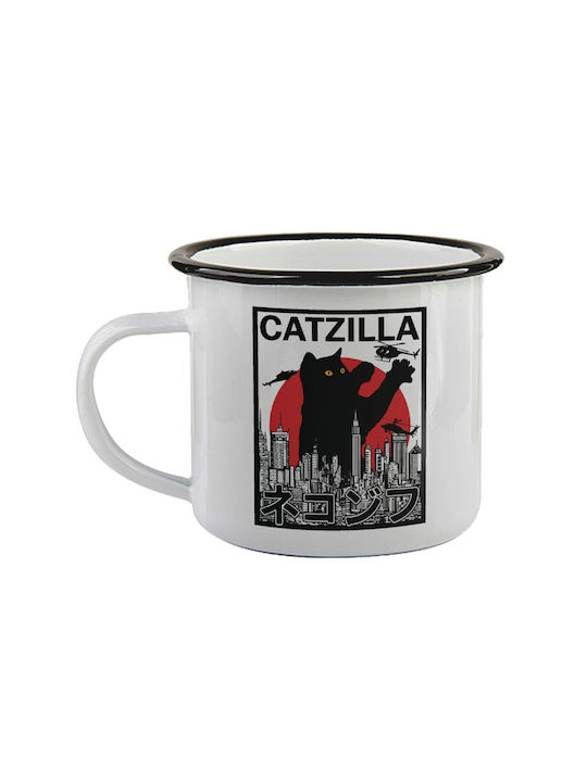 Koupakoupa Catzilla Mug Enamel Black 360ml