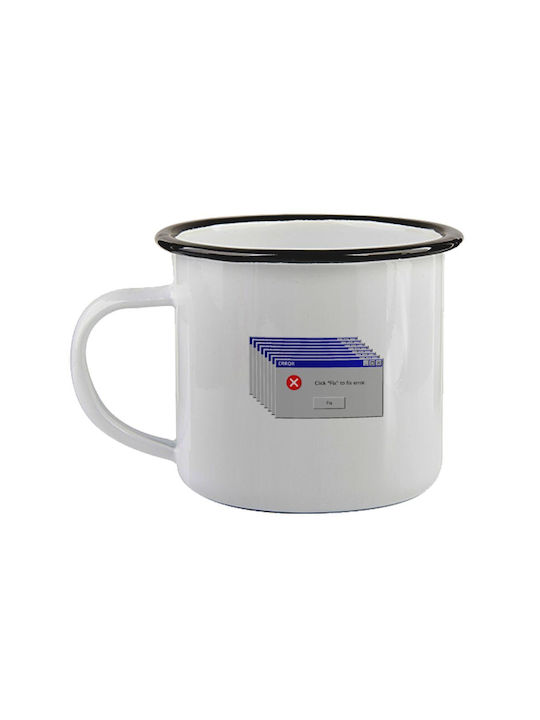Koupakoupa Fatal Error Enamel Mug Black 360ml